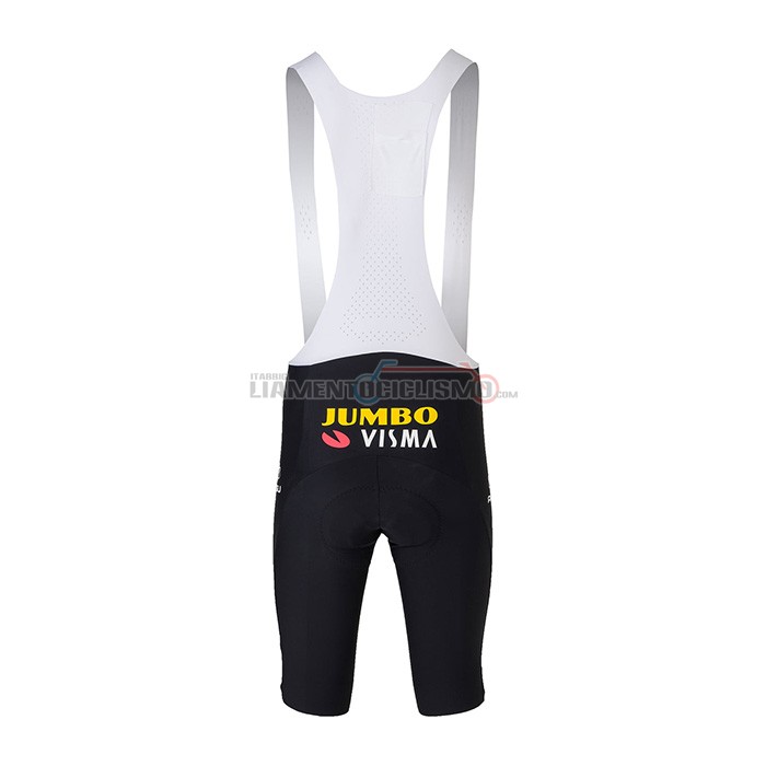 Abbigliamento Ciclismo Jumbo Visma Manica Corta 2022 Nero Giallo